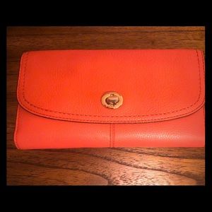 Coral Coach Wallet
